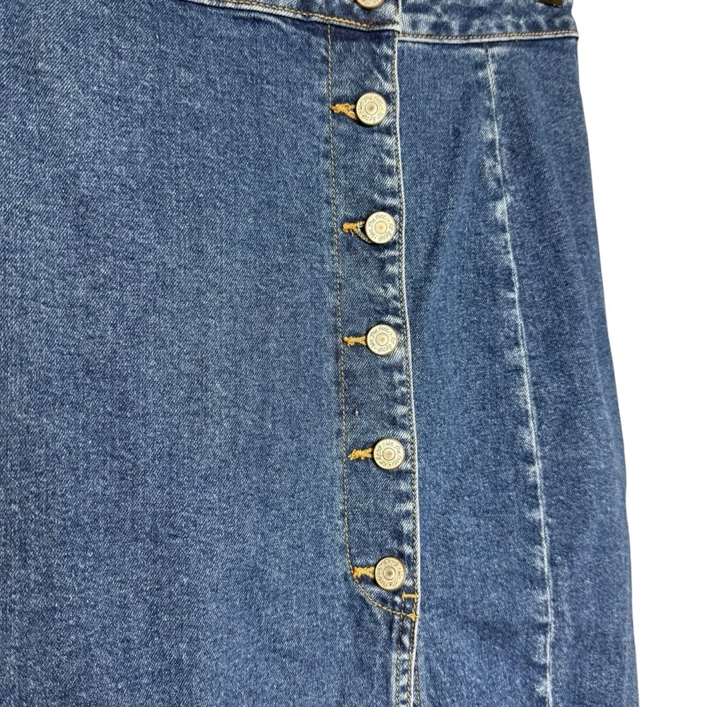 Free People Jasmine Buttoned Denim Midi Skirt - Picture 5 of 10